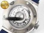 Hublot Classic Fusion 38mm SS JJF 1:1 Best Edition Blue Dial on Blue Gummy Leather Strap - Görsel 18