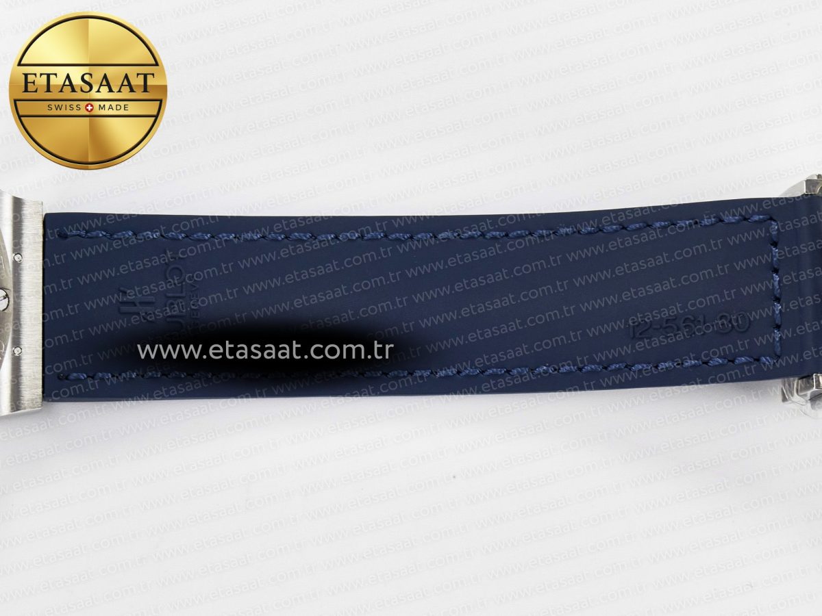 Hublot Classic Fusion 38mm SS JJF 1:1 Best Edition Blue Dial on Blue Gummy Leather Strap - Görsel 24