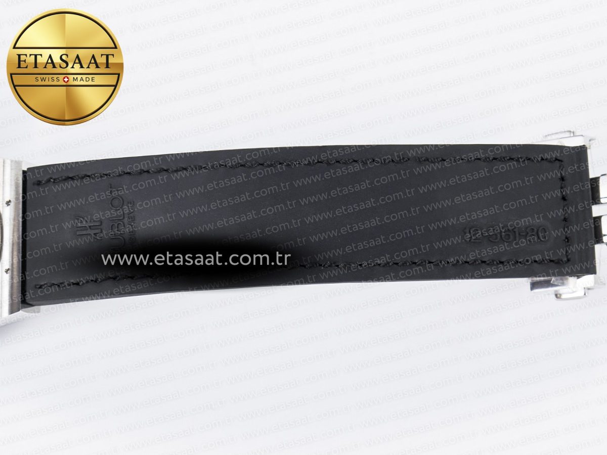 Hublot Classic Fusion 38mm SS JJF 1:1 Best Edition Gray Dial on Black Gummy Leather Strap - Görsel 24