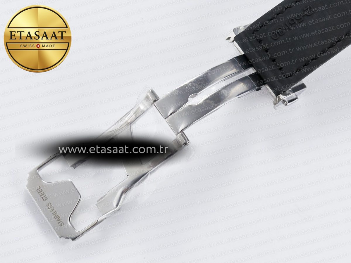 Hublot Classic Fusion 38mm SS JJF 1:1 Best Edition Gray Dial on Black Gummy Leather Strap - Görsel 25