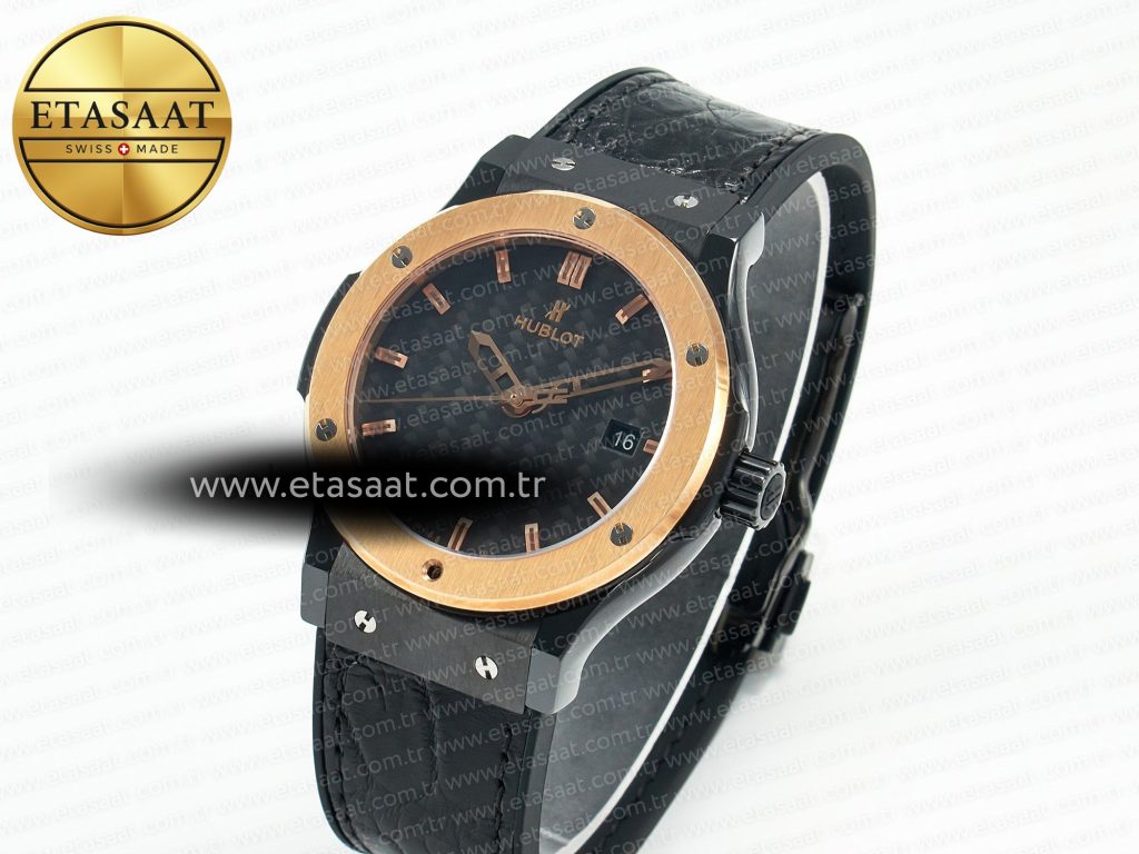 classic fusion 42mm real black ceramic ydf 11 best edition carbon dial rg bezel on black gummy strap sw3002