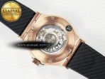 Hublot Classic Fusion 42mm RG JJF 1:1 Best Edition Black Dial on Black Gummy Leather Strapa - Görsel 17