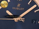 Hublot Classic Fusion 42mm RG JJF 1:1 Best Edition Blue Dial on Blue Gummy Leather Strap - Görsel 11