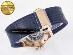 Hublot Classic Fusion 42mm RG JJF 1:1 Best Edition Blue Dial on Blue Gummy Leather Strap - Görsel 16