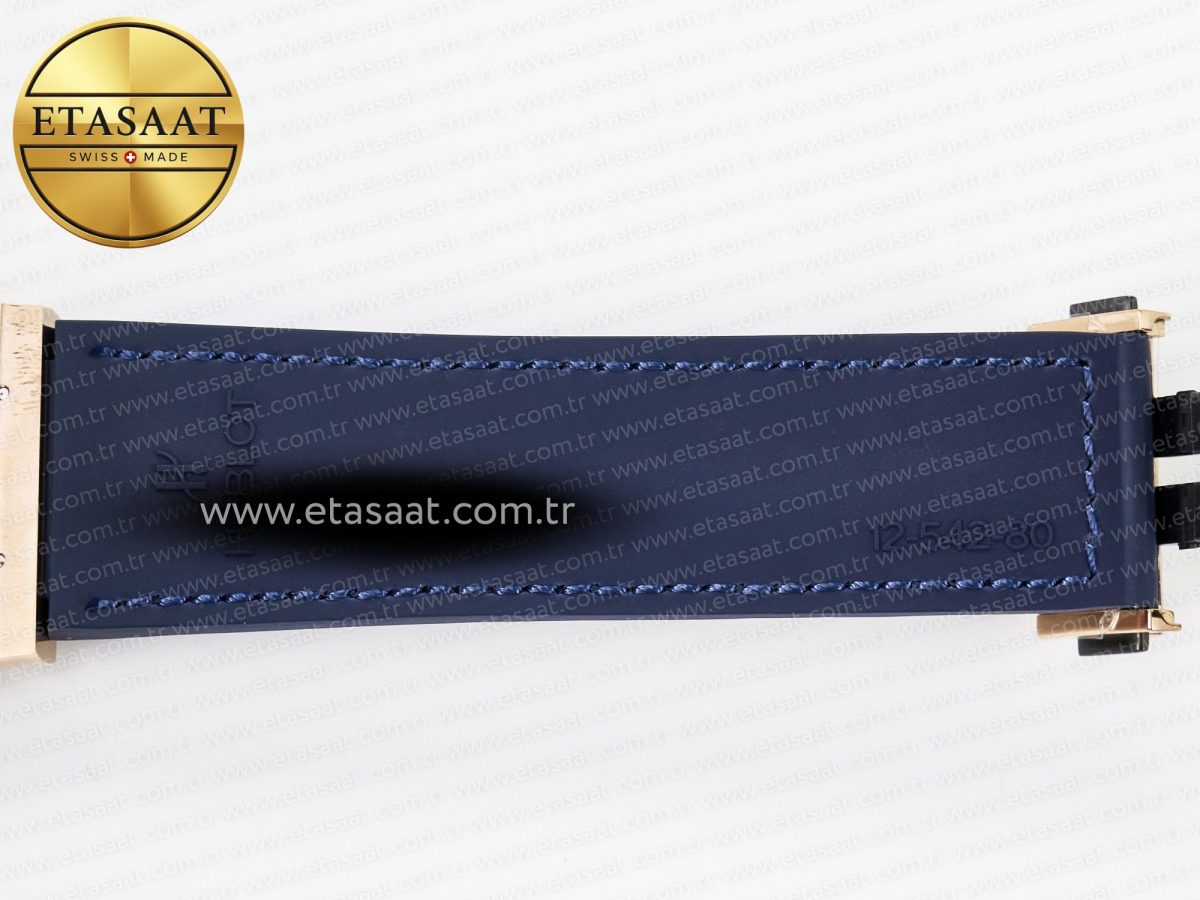 Hublot Classic Fusion 42mm RG JJF 1:1 Best Edition Blue Dial on Blue Gummy Leather Strap - Görsel 24