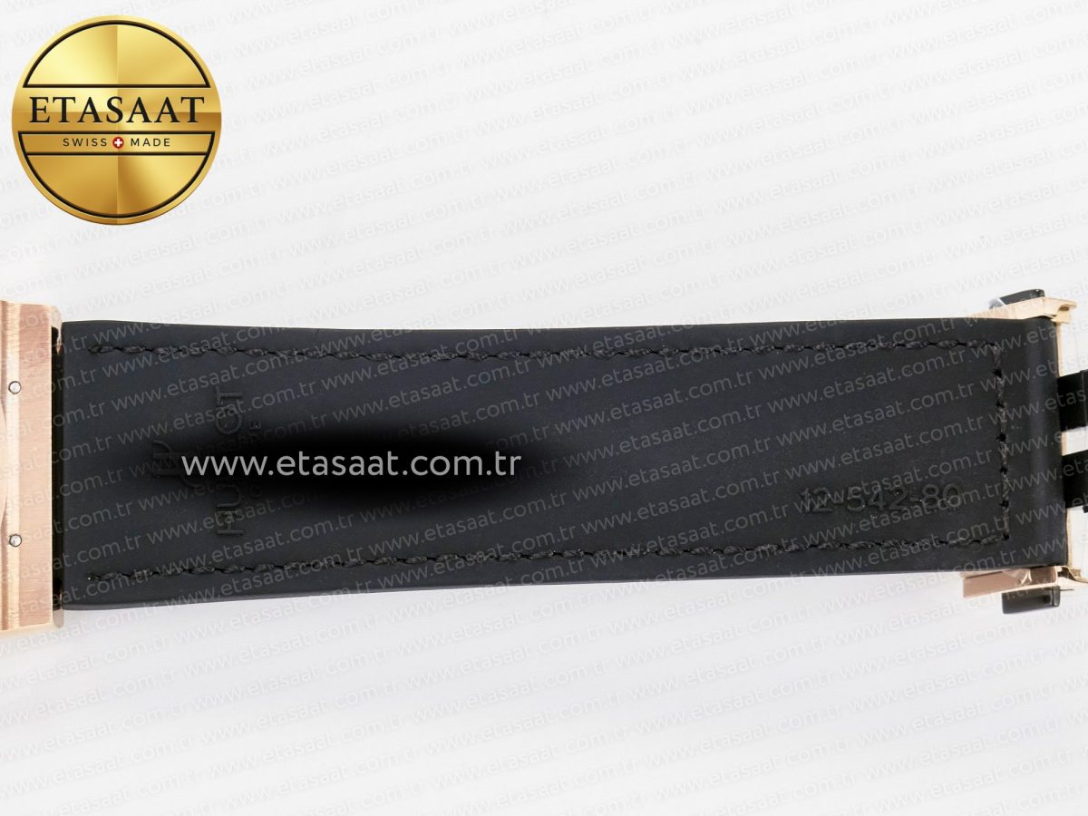 Hublot Classic Fusion 42mm RG JJF 1:1 Best Edition Gray Dial on Black Gummy Leather Strap - Görsel 24