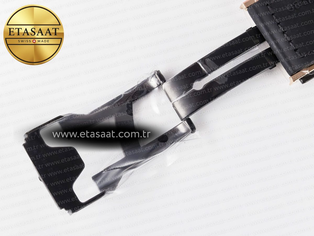 Hublot Classic Fusion 42mm RG JJF 1:1 Best Edition Gray Dial on Black Gummy Leather Strap - Görsel 25