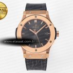 Hublot Classic Fusion 42mm RG JJF Gri Kadran Siyah Deri Eta Saat - Görsel 3 - 1:1 Süper Klon Saat