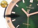 Hublot Classic Fusion 42mm RG JJF 1:1 Best Edition Green Dial on Green Gummy Leather Strap - Görsel 10