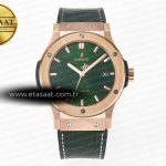 Hublot Classic Fusion 42mm RG JJF Yeşil Kadran Kayış Eta Saat - Görsel 3 - 1:1 Süper Klon Saat