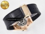 Hublot Classic Fusion 42mm RG JJF 1:1 Best Edition White Dial on Black Gummy Leather Strap - Görsel 16