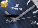 Hublot Classic Fusion 42mm SS JJF 1:1 Best Edition Blue Dial on Blue Gummy Leather Strap - Görsel 11
