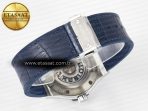 Hublot Classic Fusion 42mm SS JJF 1:1 Best Edition Blue Dial on Blue Gummy Leather Strap - Görsel 16