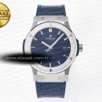 Hublot Classic Fusion 42mm JJF Mavi Kadran Gummy Kayış Eta Saat - Görsel 3 - 1:1 Süper Klon Saat