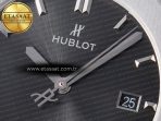 Hublot Classic Fusion 42mm SS JJF 1:1 Best Edition Gray Dial on Black Gummy Leather Strap - Görsel 11