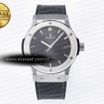 Hublot Classic Fusion 42mm SS JJF Gri Kadran Siyah Deri Eta Saat - Görsel 3 - 1:1 Süper Klon Saat