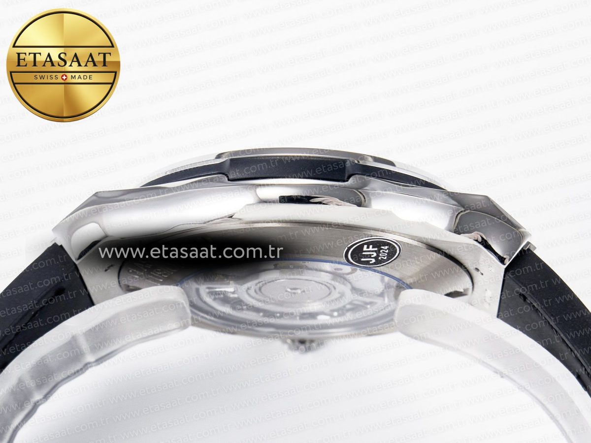 Hublot Classic Fusion 42mm SS JJF 1:1 Best Edition White Dial on Black Gummy Leather Strap - Görsel 14