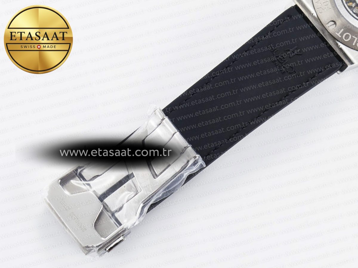 Hublot Classic Fusion 42mm SS JJF 1:1 Best Edition White Dial on Black Gummy Leather Strap - Görsel 23