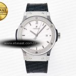 Hublot Classic Fusion 42mm SS JJF Beyaz Kadran Siyah Deri Eta Saat - Görsel 3 - 1:1 Süper Klon Saat