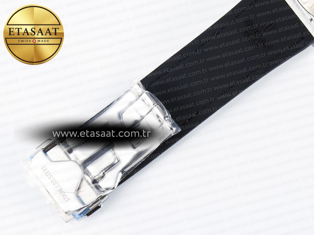 Hublot Classic Fusion Bang 42mm HBF 1:1 Best Edition Black Dial Diamonds Bezel on Black Leather Strap A2892 - Görsel 23