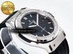 Hublot Classic Fusion Bang 42mm HBF 1:1 Best Edition Black Dial Diamonds Bezel on Black Leather Strap A2892 - Görsel 7