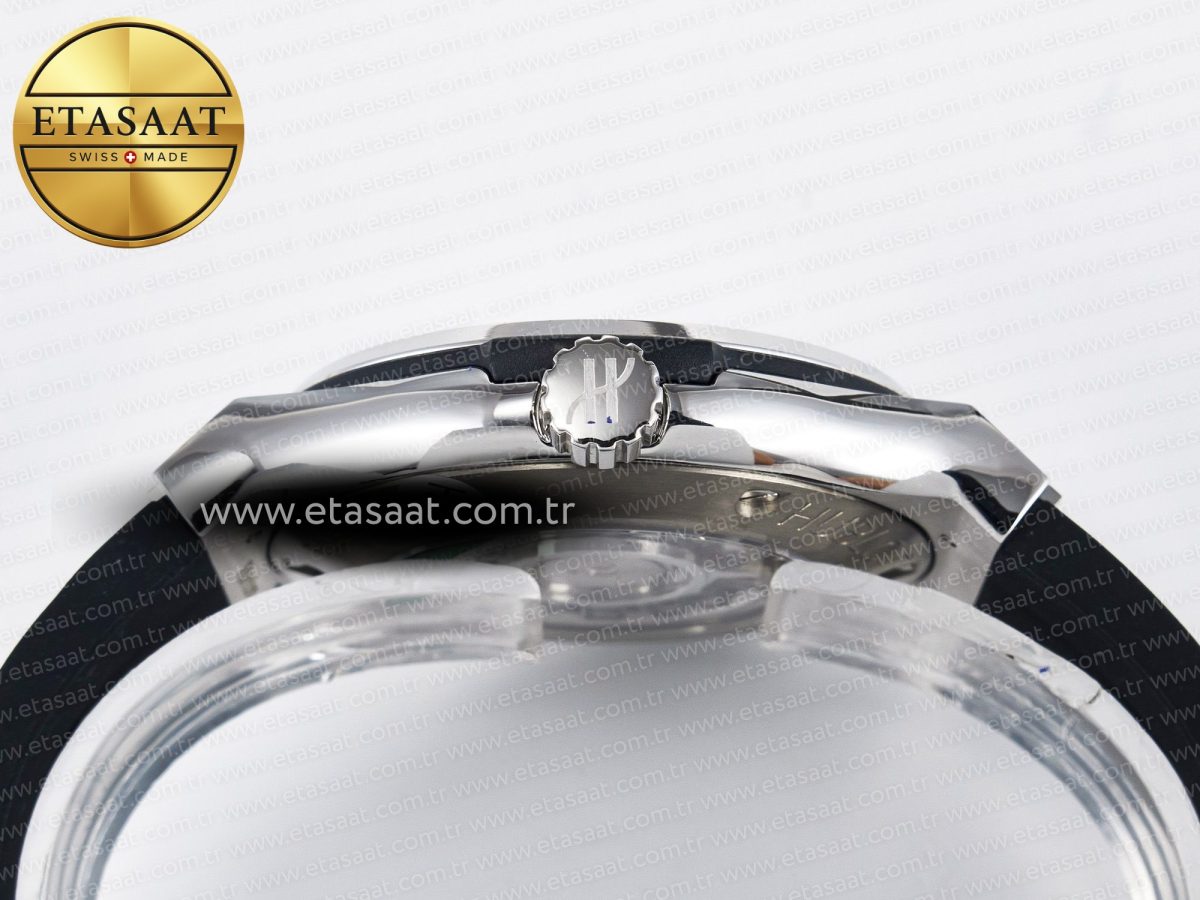 Hublot Classic Fusion Bang 42mm HBF 1:1 Best Edition Black Dial Diamonds Bezel on Black Rubber Strap A2892 - Görsel 15