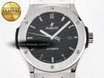 Hublot Classic Fusion Bang 42mm HBF 1:1 Best Edition Black Dial on Black Leather Strap A2892 - Görsel 4
