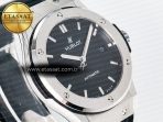 Hublot Classic Fusion Bang 42mm HBF 1:1 Best Edition Black Dial on Black Leather Strap A2892 - Görsel 5