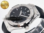 Hublot Classic Fusion Bang 42mm HBF 1:1 Best Edition Black Dial on Black Leather Strap A2892 - Görsel 6