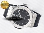 Hublot Classic Fusion Bang 42mm HBF 1:1 Best Edition Black Dial on Black Leather Strap A2892 - Görsel 9