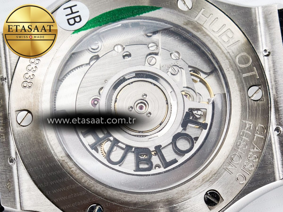 Hublot Classic Fusion Bang 42mm HBF 1:1 Best Edition Black Dial on Black Rubber Strap A2892 - Görsel 18