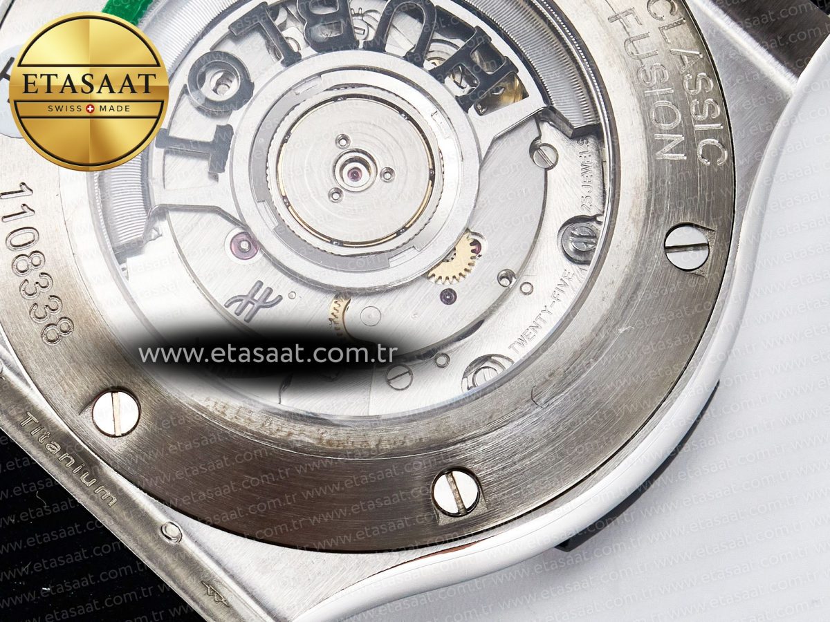 Hublot Classic Fusion Bang 42mm HBF 1:1 Best Edition Black Dial on Black Rubber Strap A2892 - Görsel 19