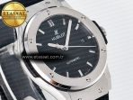 Hublot Classic Fusion Bang 42mm HBF 1:1 Best Edition Black Dial on Black Rubber Strap A2892 - Görsel 5