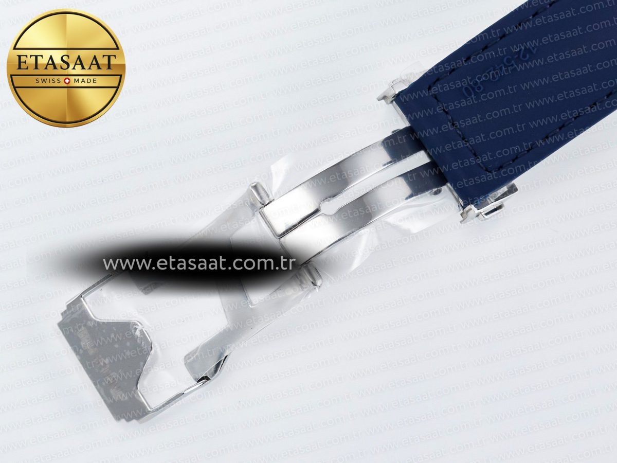 Hublot Classic Fusion Bang 42mm HBF 1:1 Best Edition Blue Dial Diamonds Bezel on Blue Leather Strap A2892 - Görsel 25