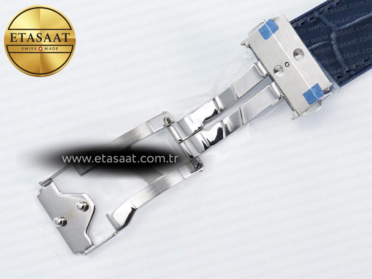 Hublot Classic Fusion Bang 42mm HBF 1:1 Best Edition Blue Dial Diamonds Bezel on Blue Leather Strap A2892 - Görsel 26