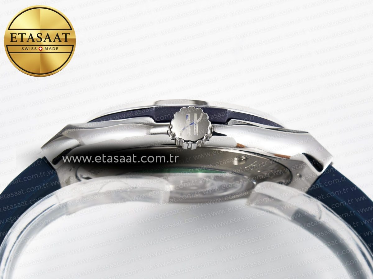 Hublot Classic Fusion Bang 42mm HBF 1:1 Best Edition Blue Dial Diamonds Bezel on Blue Rubber Strap A2892 - Görsel 15