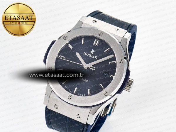 Hublot Classic Fusion Bang 42mm HBF 1:1 Best Edition Blue Dial on Blue Leather Strap A2892
