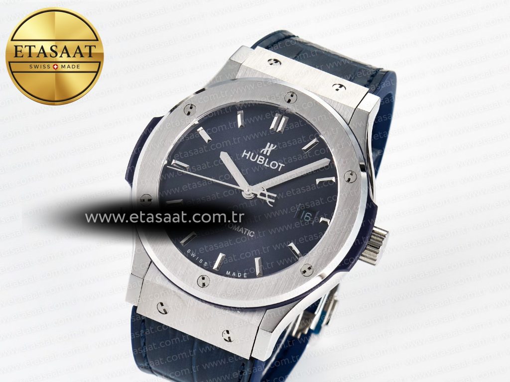 classic fusion bang 42mm hbf 11 best edition blue dial on blue leather strap a28922