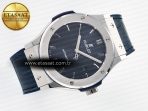 Hublot Classic Fusion Bang 42mm HBF 1:1 Best Edition Blue Dial on Blue Leather Strap A2892 - Görsel 8