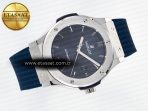 Hublot Classic Fusion Bang 42mm HBF 1:1 Best Edition Blue Dial on Blue Rubber Strap A2892 - Görsel 8