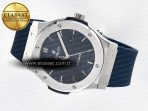 Hublot Classic Fusion Bang 42mm HBF 1:1 Best Edition Blue Dial on Blue Rubber Strap A2892 - Görsel 9