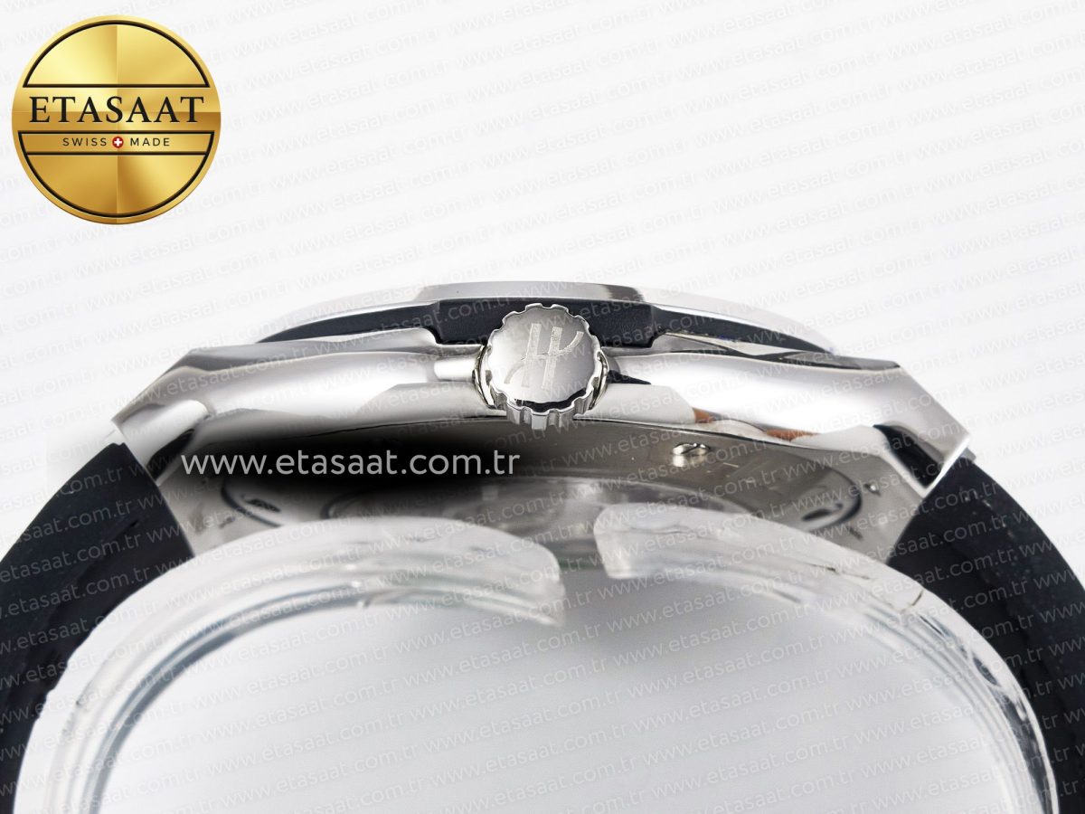 Hublot Classic Fusion Bang 42mm HBF 1:1 Best Edition Gray Dial Diamonds Bezel on Gray Leather Strap A2892 - Görsel 15