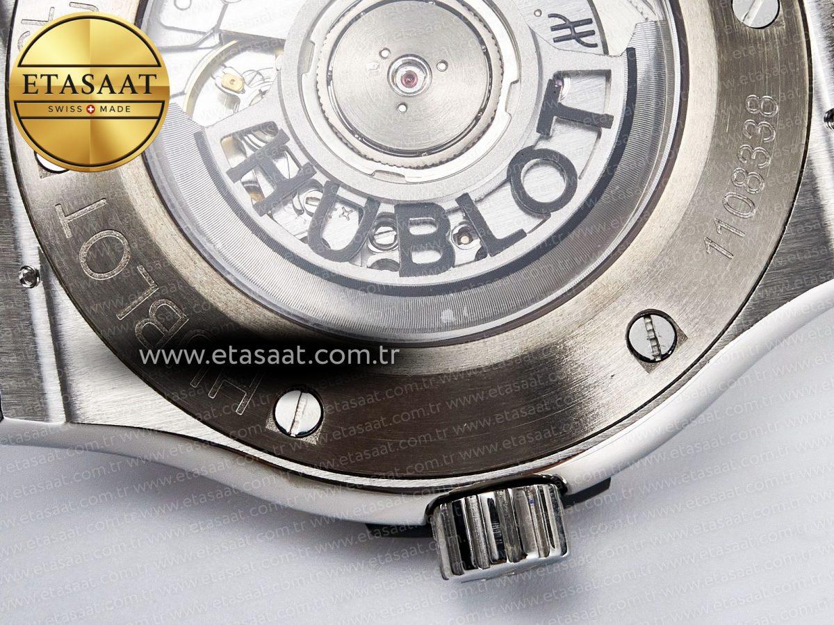 Hublot Classic Fusion Bang 42mm HBF 1:1 Best Edition Gray Dial Diamonds Bezel on Gray Leather Strap A2892 - Görsel 18
