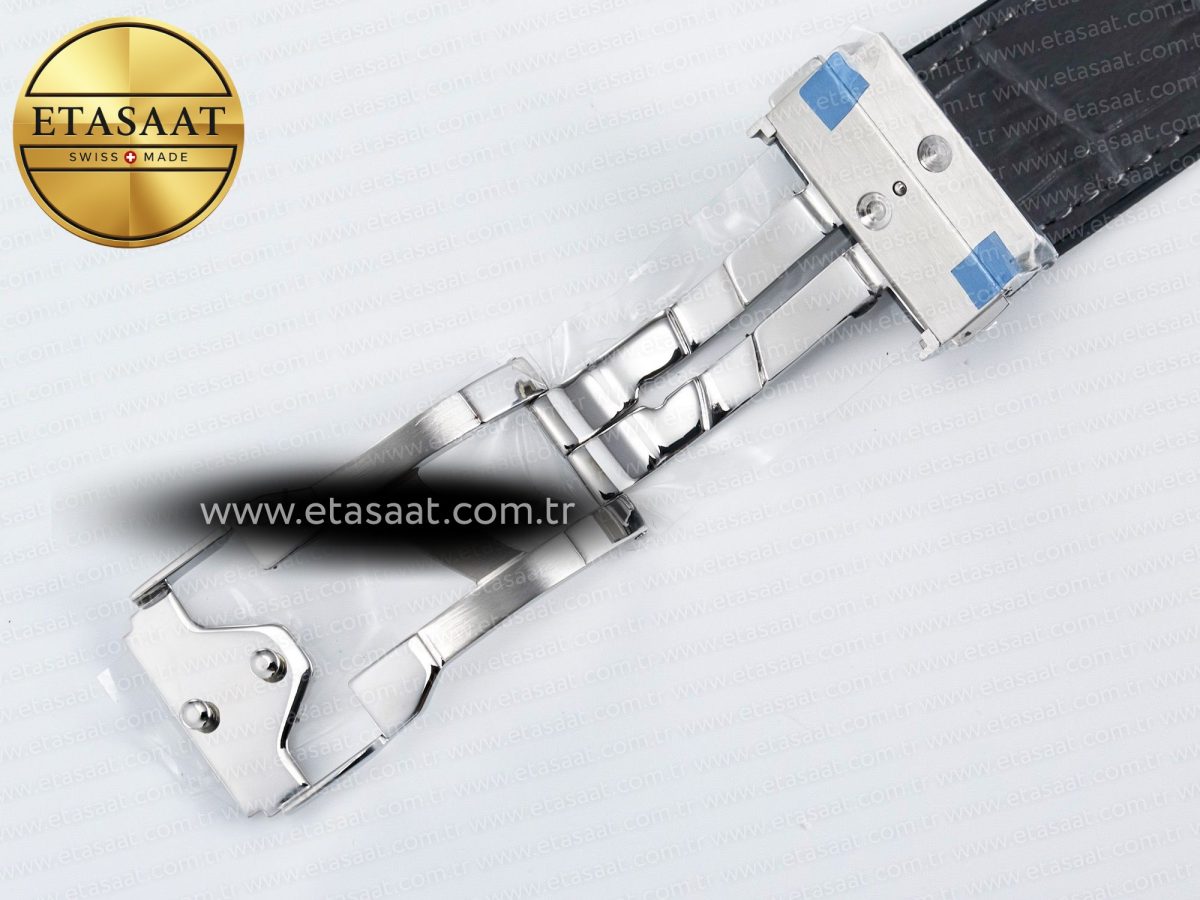 Hublot Classic Fusion Bang 42mm HBF 1:1 Best Edition Gray Dial Diamonds Bezel on Gray Leather Strap A2892 - Görsel 25