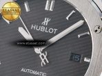 Hublot Classic Fusion Bang 42mm HBF 1:1 Best Edition Gray Dial on Gray Leather Strap A2892 - Görsel 10