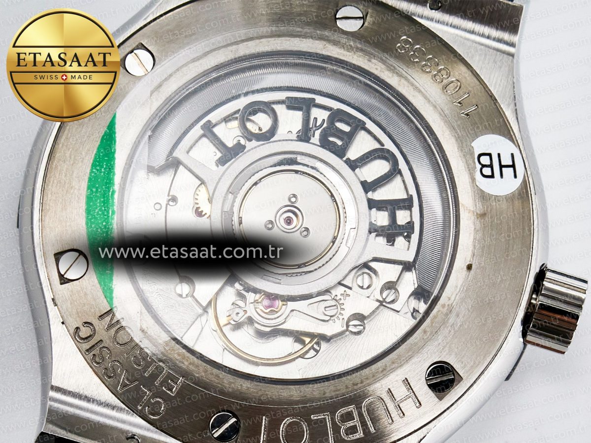 Hublot Classic Fusion Bang 42mm HBF 1:1 Best Edition Gray Dial on Gray Leather Strap A2892 - Görsel 20