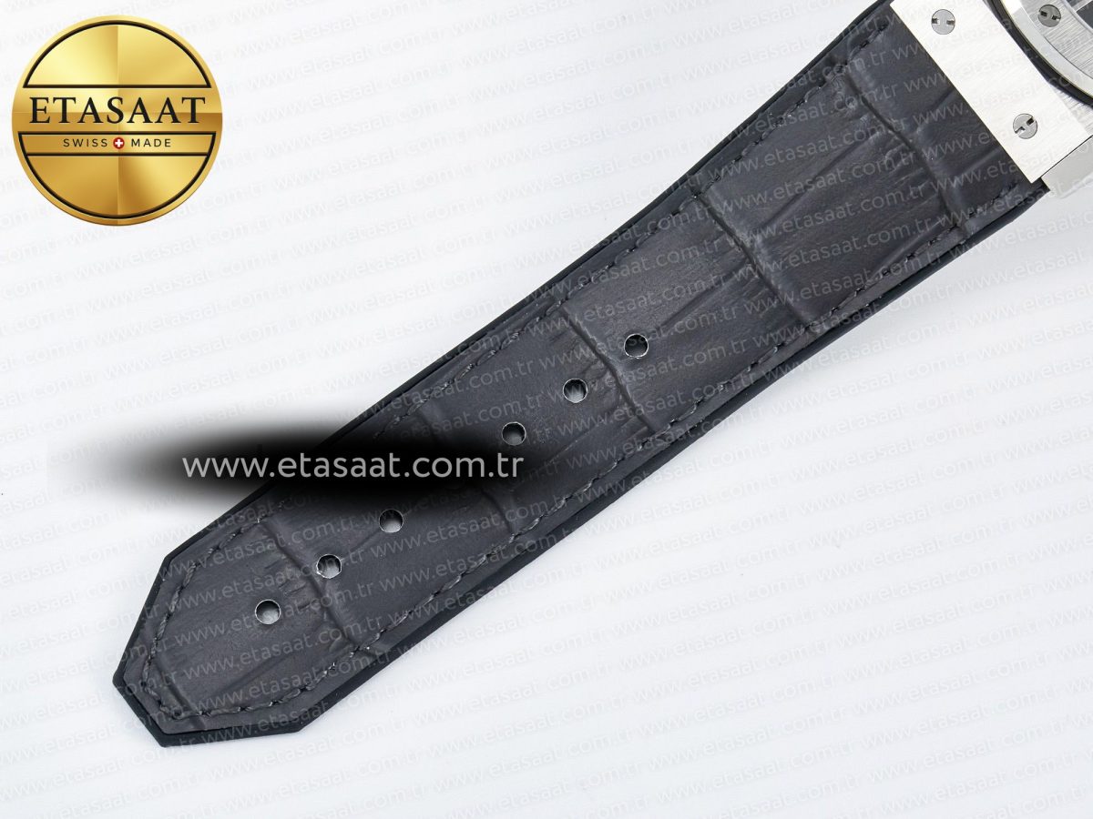 Hublot Classic Fusion Bang 42mm HBF 1:1 Best Edition Gray Dial on Gray Leather Strap A2892 - Görsel 21