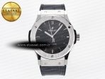 Hublot Classic Fusion Bang 42mm HBF 1:1 Best Edition Gray Dial on Gray Leather Strap A2892 - Görsel 3