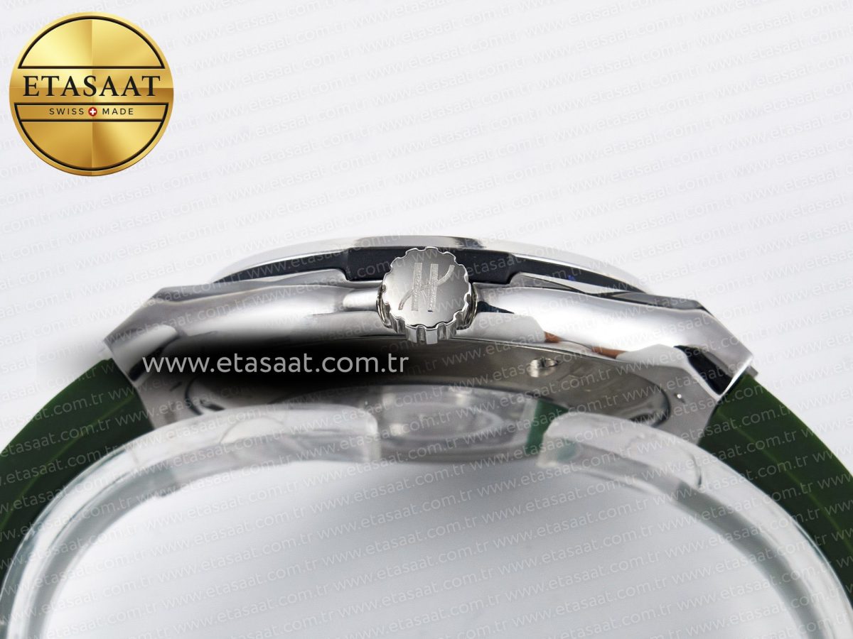 Hublot Classic Fusion Bang 42mm HBF 1:1 Best Edition Green Dial Diamonds Bezel on Green Rubber Strap A2892 - Görsel 15