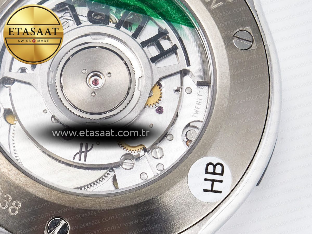 Hublot Classic Fusion Bang 42mm HBF 1:1 Best Edition Green Dial Diamonds Bezel on Green Rubber Strap A2892 - Görsel 19